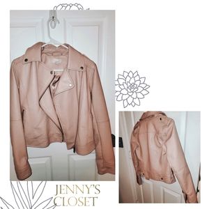 Pink leather Jacket